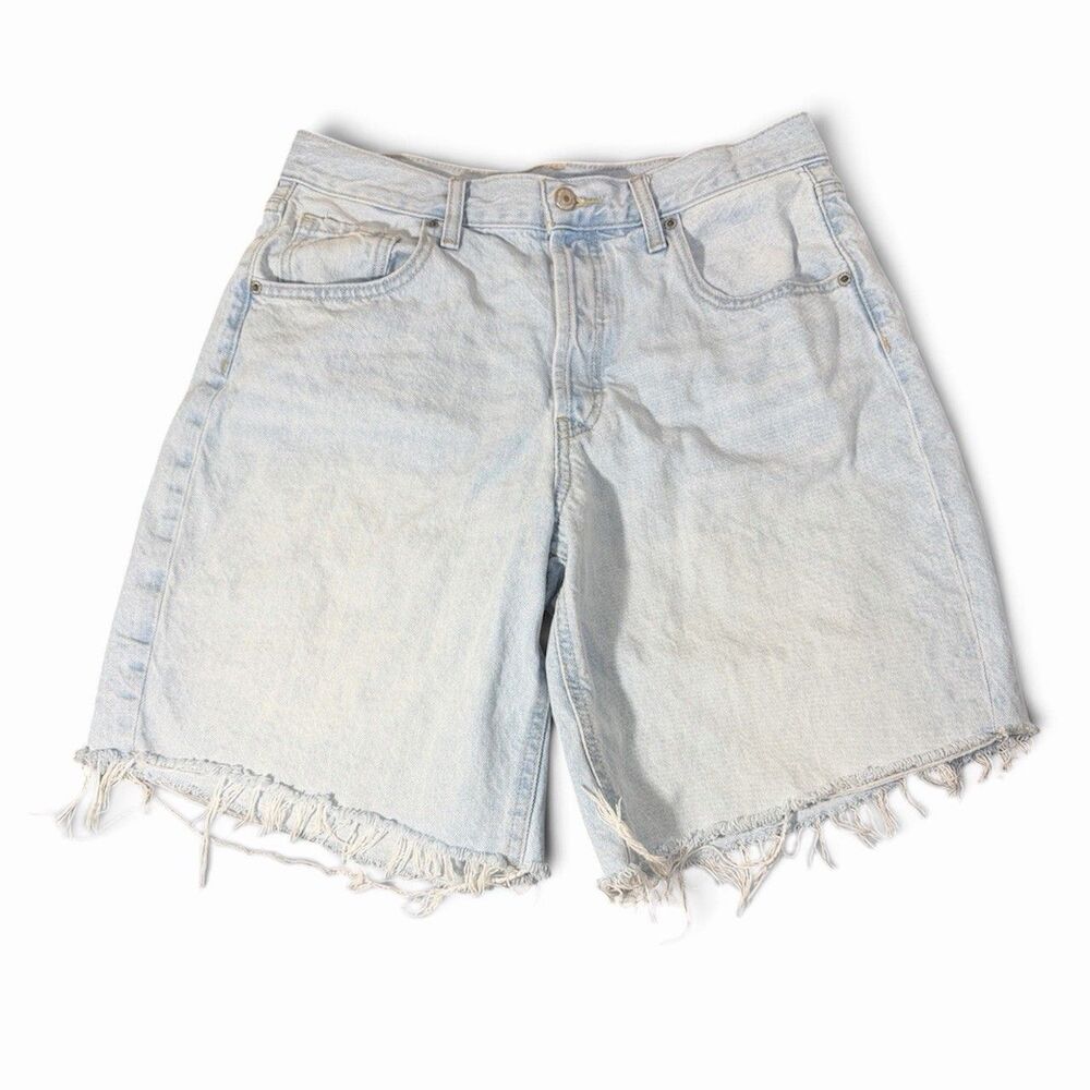 Old Navy Women's High-Rise Baggy Denim Cut-Off Shorts Light Wash Size 6